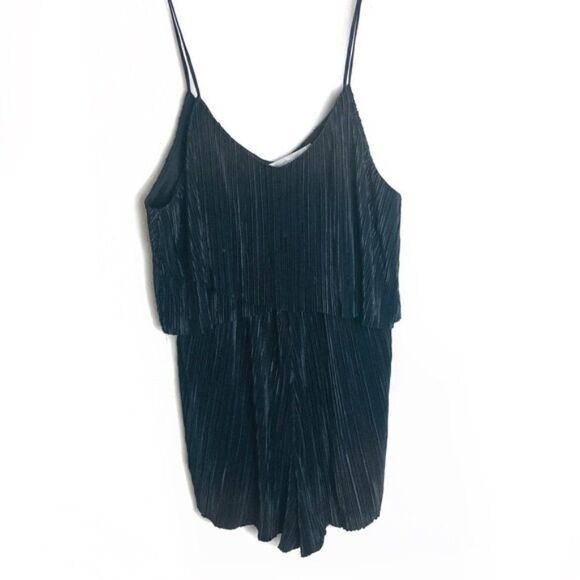 NWT LF Youth in Revolt Black Crepe Romper Small - Picture 1 of 5